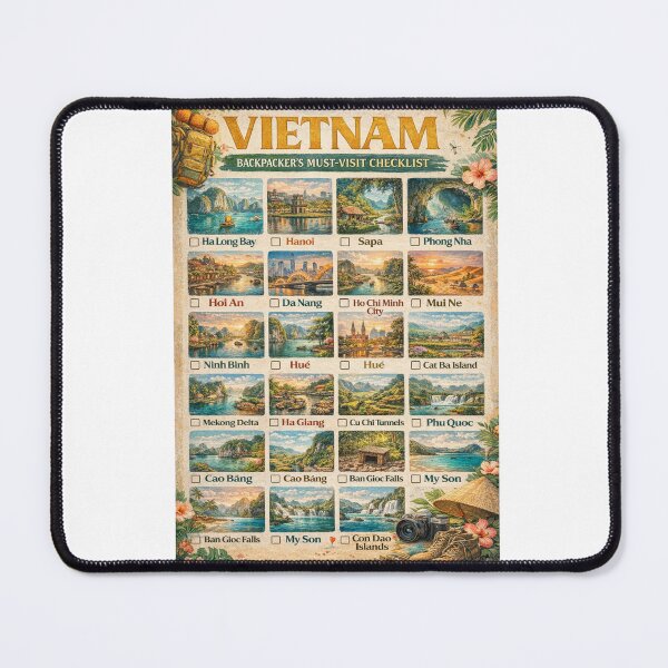 Item preview,  Vietnam Travel Checklist Ha Long Bay Hanoi Da Nang Hoi An Mekong Delta designed and sold by Aryabek.