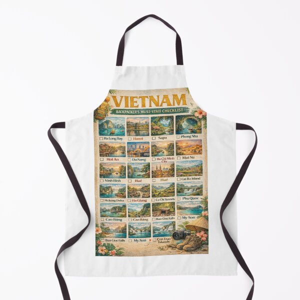 Item preview,  Vietnam Travel Checklist Ha Long Bay Hanoi Da Nang Hoi An Mekong Delta designed and sold by Aryabek.