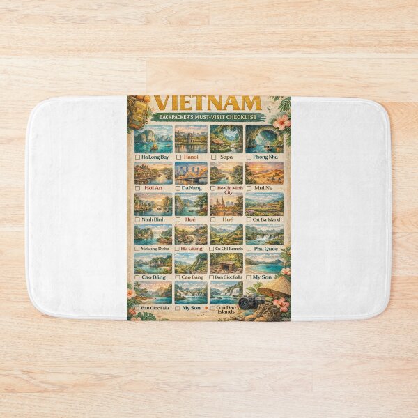 Item preview,  Vietnam Travel Checklist Ha Long Bay Hanoi Da Nang Hoi An Mekong Delta designed and sold by Aryabek.
