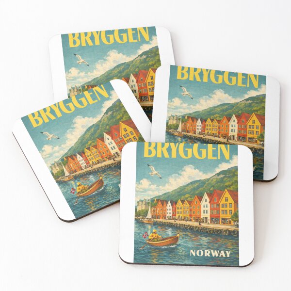 Item preview, Bryggen Bergen Vestland Norway Historic Wharf Harbor Waterfront designed and sold by Aryabek.