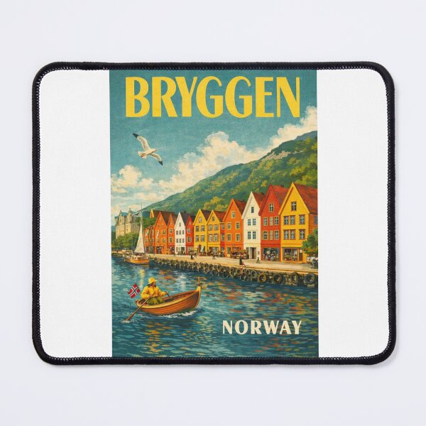Item preview, Bryggen Bergen Vestland Norway Historic Wharf Harbor Waterfront designed and sold by Aryabek.