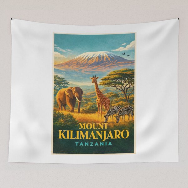 Item preview, Mount Kilimanjaro Amboseli Serengeti Tanzania Savanna Landscape Africa designed and sold by Aryabek.