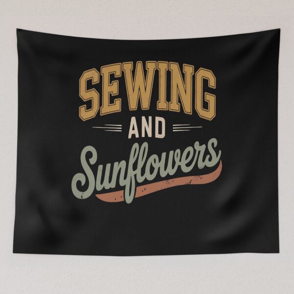 Item preview, Sewing and Sunflowers - Vintage Sewing Lover - seamstress - crafty woman designed and sold by JansenGS.