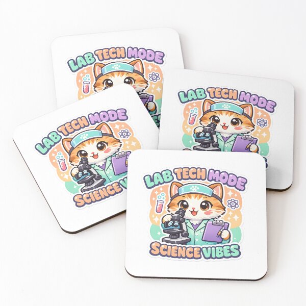 Item preview, Lab Tech Mode Science Vibes Cute Scientist Cat Lab Technician Gift STEM Science Design designed and sold by ClinicalHubs.