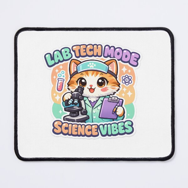 Item preview, Lab Tech Mode Science Vibes Cute Scientist Cat Lab Technician Gift STEM Science Design designed and sold by ClinicalHubs.