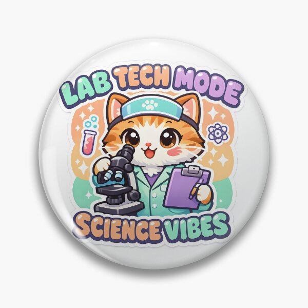 Item preview, Lab Tech Mode Science Vibes Cute Scientist Cat Lab Technician Gift STEM Science Design designed and sold by ClinicalHubs.