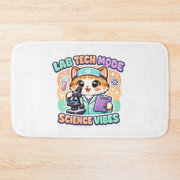 Item preview, Lab Tech Mode Science Vibes Cute Scientist Cat Lab Technician Gift STEM Science Design designed and sold by ClinicalHubs.