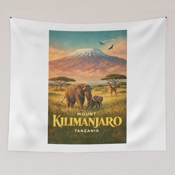 Item preview, Mount Kilimanjaro Tanzania Kibo Mawenzi Savanna Wildlife East Africa designed and sold by Aryabek.