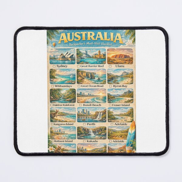 Item preview, Australia Travel Destinations Sydney Great Barrier Reef Uluru Gold Coast designed and sold by Aryabek.