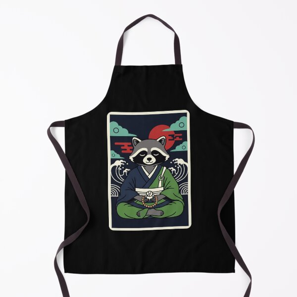 Item preview, Zen Raccoon Meditation Japanese Style Illustration designed and sold by JordynLadukeg65.