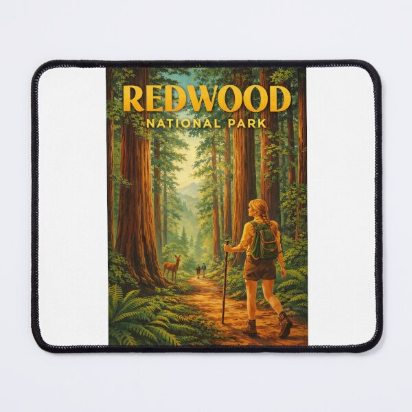 Item preview, Redwood National Park California Prairie Creek Trail Elk Forest Scenic Path designed and sold by Aryabek.