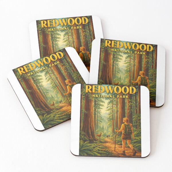 Item preview, Redwood National Park California Prairie Creek Trail Elk Forest Scenic Path designed and sold by Aryabek.