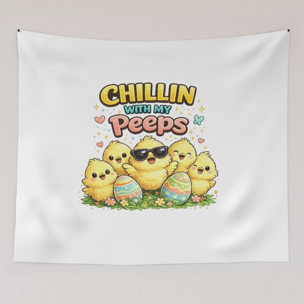 Item preview, Chillin with My Peeps Funny Easter Chick Design designed and sold by StyleLap.