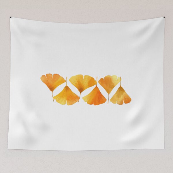 Item preview, Orange leaves of ginkgo tree designed and sold by uunaa.