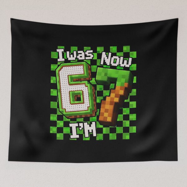 Item preview, I Was 6 Now Im 7 Gamer Birthday Pixel Style designed and sold by FGTV2021.
