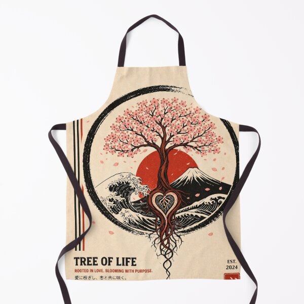 Item preview, Tree of Life – Japanese Wave & Sakura Heart Art designed and sold by ECHOES from the SOUL.
