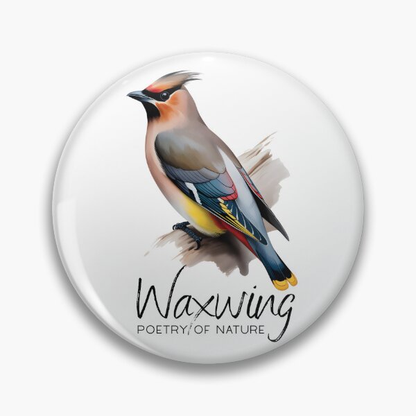 Item preview, Bohemian Waxwing Bird – Colorful Nature Illustration designed and sold by ArcticFoxStudio.