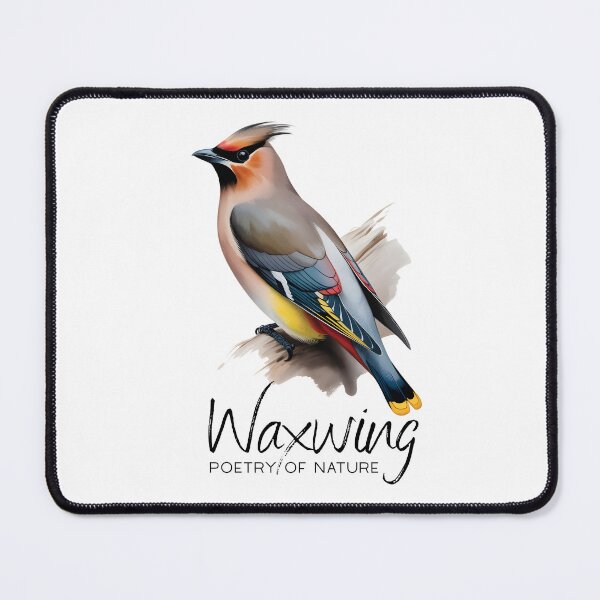 Item preview, Bohemian Waxwing Bird – Colorful Nature Illustration designed and sold by ArcticFoxStudio.
