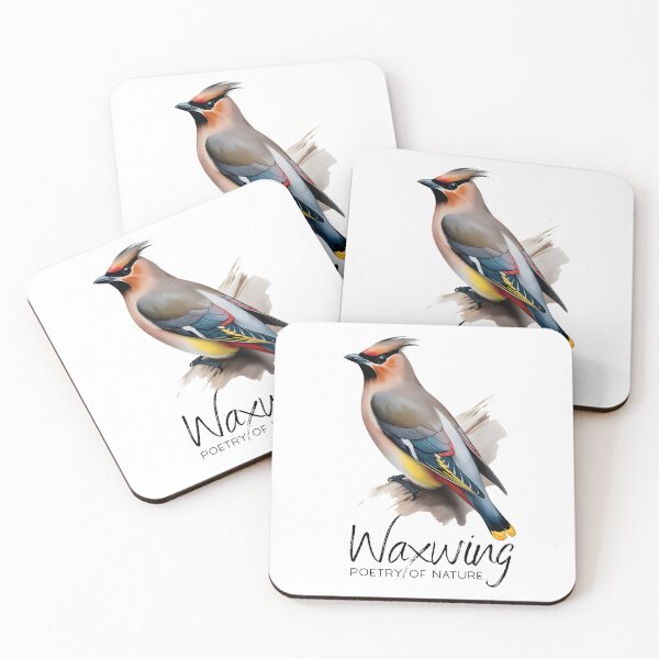Item preview, Bohemian Waxwing Bird – Colorful Nature Illustration designed and sold by ArcticFoxStudio.