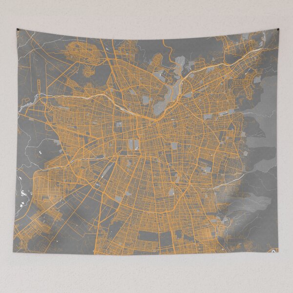 Item preview, Santiago City Map of Chile - Bauhaus designed and sold by deMAP.