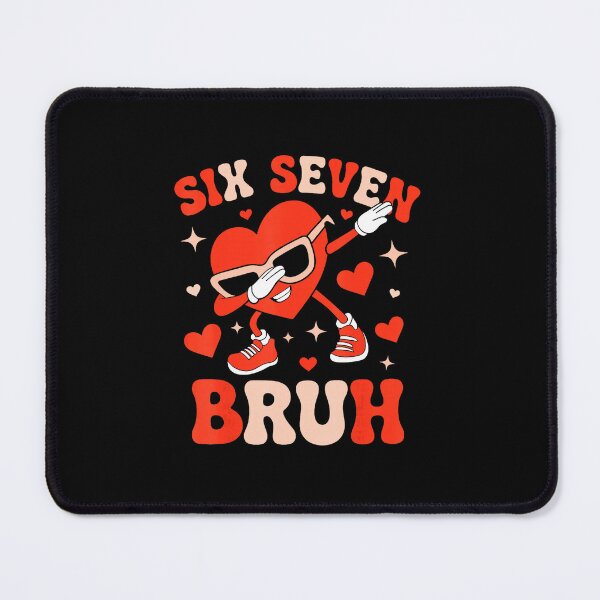 Item preview, Six Seven Bruh Funny Valentine Meme Cartoon Heart designed and sold by gladysenglish.
