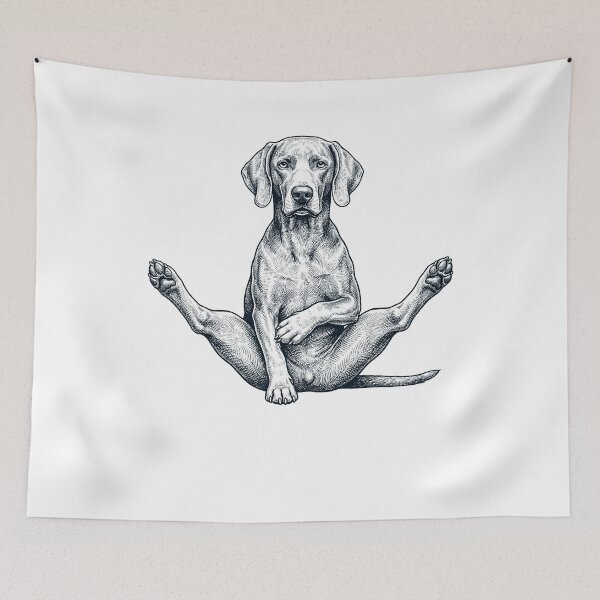 Item preview, Funny Weimaraner Yoga Pose Dog Mom Lover designed and sold by DoodleTortle.