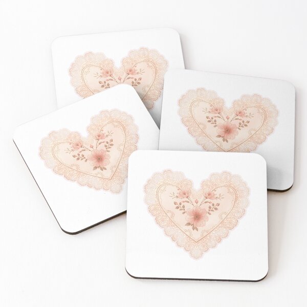 Item preview, Pink lace heart designed and sold by uunaa.