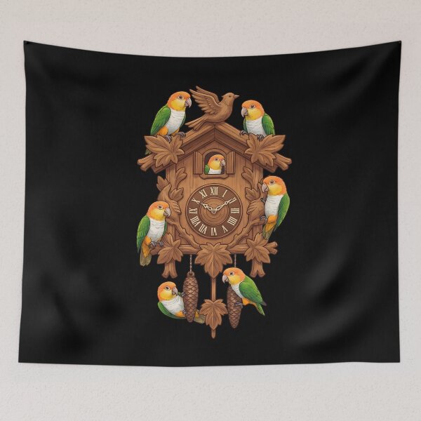 Item preview, Funny White Bellied Caique Parrot Clock Mom Dad Lover designed and sold by TerryConnells.