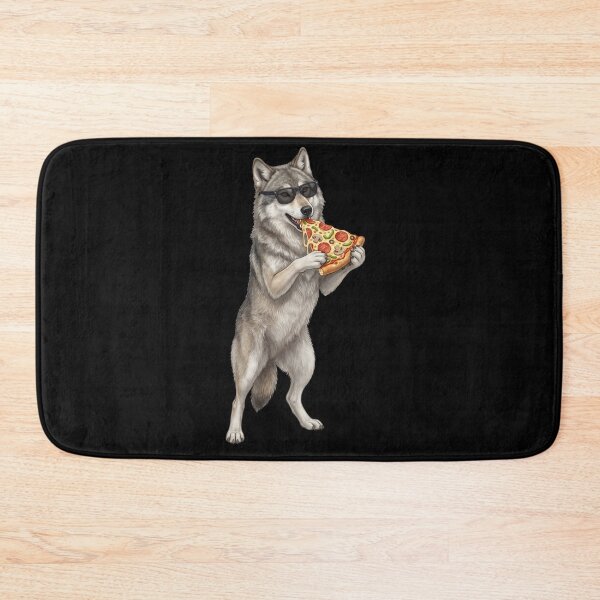 Item preview, Funny Wolf Eating Pizza Animal Lover designed and sold by TerryConnells.