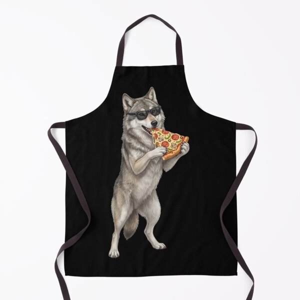 Item preview, Funny Wolf Eating Pizza Animal Lover designed and sold by TerryConnells.
