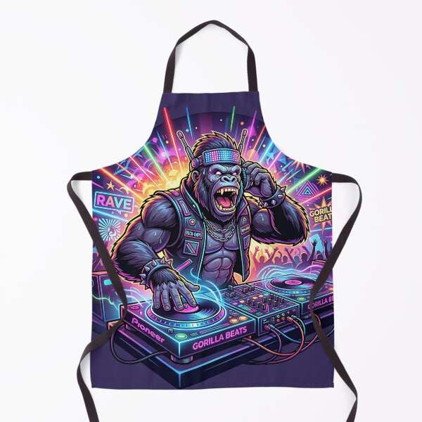 Item preview, DJ Party Gorilla – Neon Festival Bass Beast designed and sold by RH Design Lab.