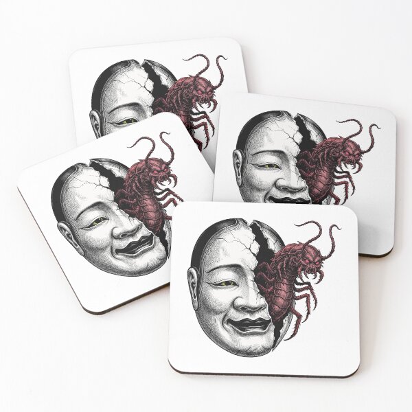 Item preview, A centipede wearing a Kabuki mask designed and sold by krabbaraban.