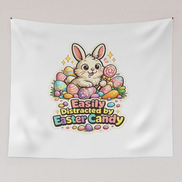 Item preview, Easily Distracted by Easter Candy Funny Bunny Design designed and sold by StyleLap.