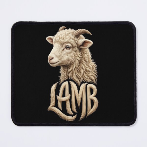 Item preview, 3D Lamb with Text - Whimsical Animal Design designed and sold by LittleLoopArt.