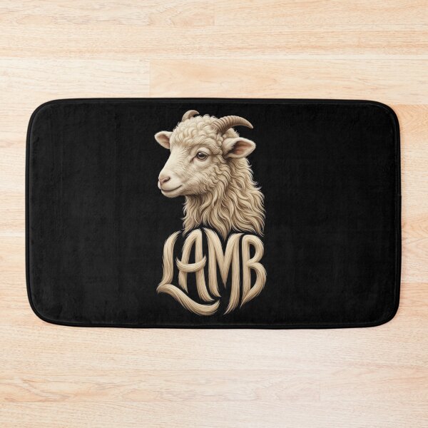 Item preview, 3D Lamb with Text - Whimsical Animal Design designed and sold by LittleLoopArt.