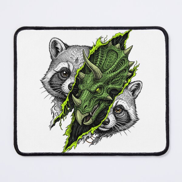 Item preview, Raccoon and triceratops designed and sold by krabbaraban.