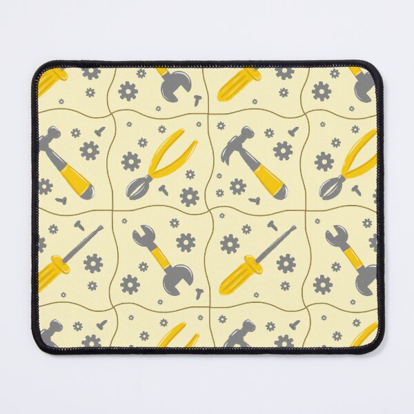 Item preview, Yellow builder tools toolbox construction repeat seamless pattern designed and sold by ButterflyKissCollab.