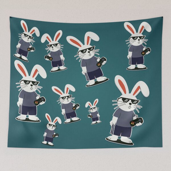 Item preview, Level Up Easter Mode Bunny Gamer – Just One More Game Funny Gaming Rabbit Design designed and sold by PXEpic.