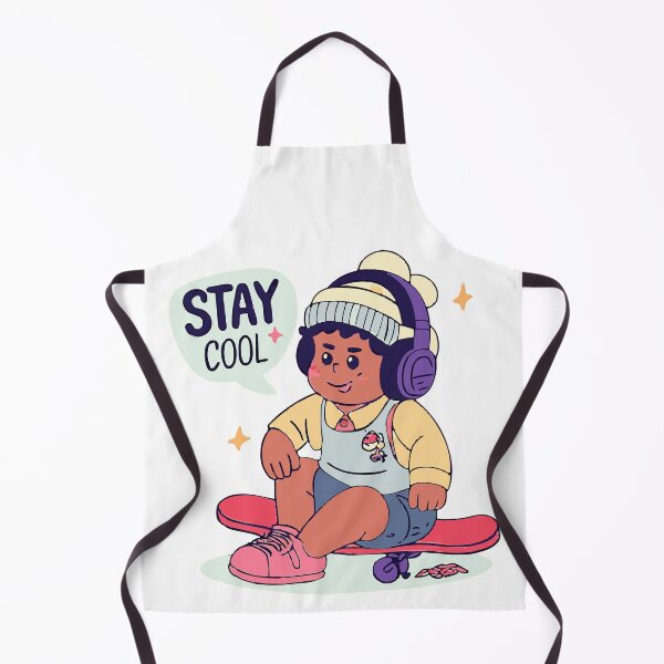 Item preview, Stay Cool Skate Kid – Cute Chill Aesthetic Cartoon Design designed and sold by Kavya Art.