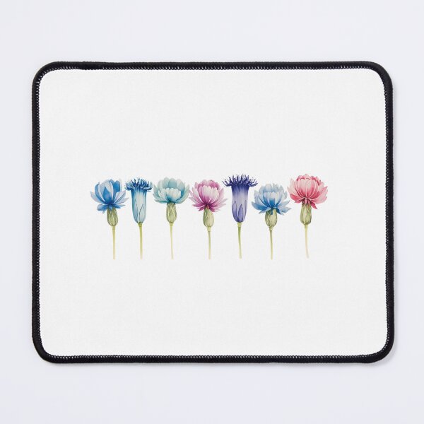 Item preview, Blue and pink flowers designed and sold by uunaa.