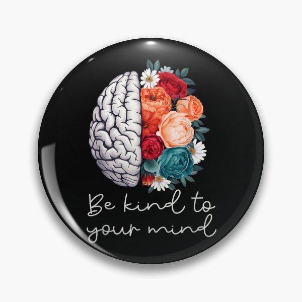 Item preview, Mental Health Awareness Floral Brain Be Kind To Your Mind Art designed and sold by GalenoHenley.