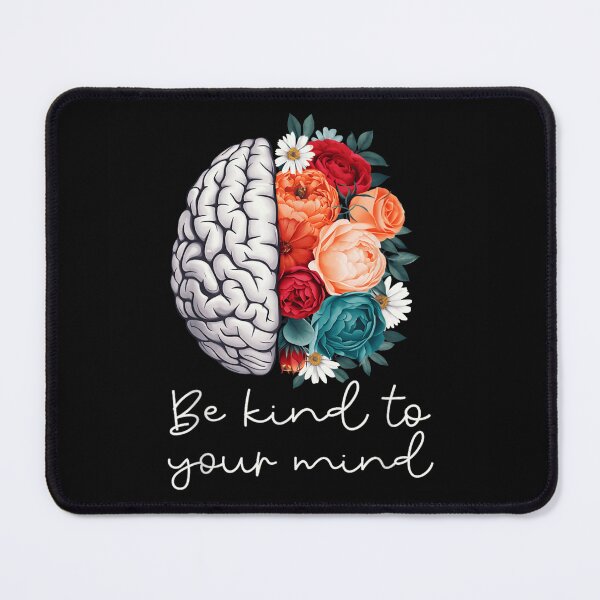 Item preview, Mental Health Awareness Floral Brain Be Kind To Your Mind Art designed and sold by GalenoHenley.