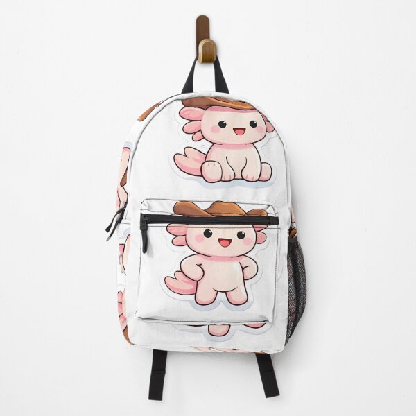Item preview, Cute Cowboy Axolotl Sticker Pack Kawaii Pink Salamander Cartoon designed and sold by RAgustinusM17.