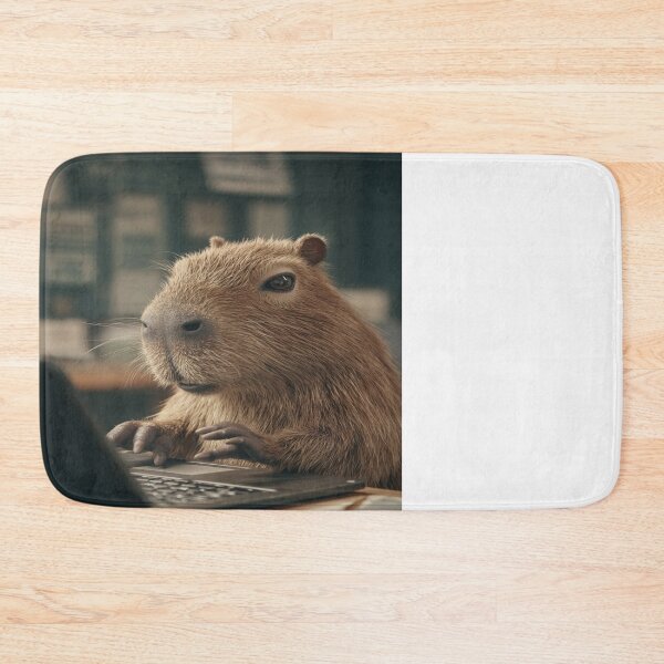 Item preview, Capybara Working on Laptop Funny Programmer Tech designed and sold by NicolasGlowArt.