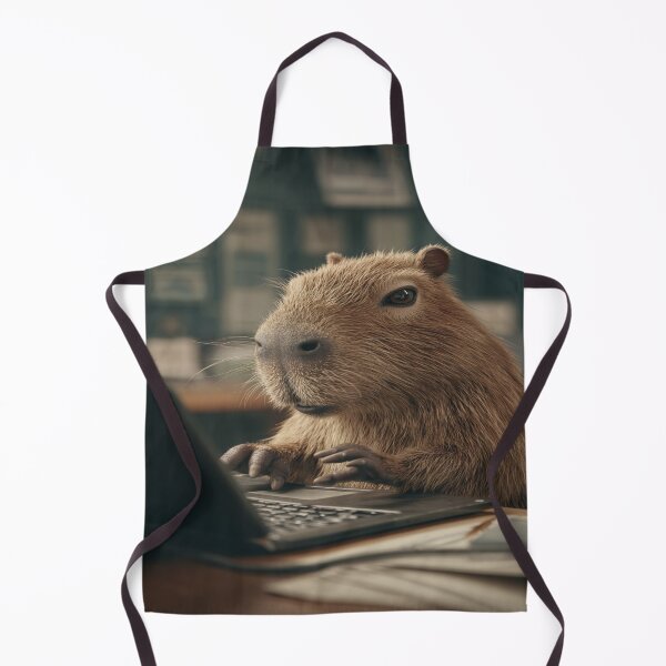 Item preview, Capybara Working on Laptop Funny Programmer Tech designed and sold by NicolasGlowArt.