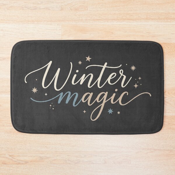 Item preview, Winter Magic Elegant Christmas Calligraphy Typography Design designed and sold by Iras-Art-Corner.