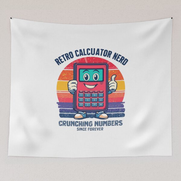 Item preview, Retro Calculator Nerd – Math Machine Club designed and sold by KapiPrint.