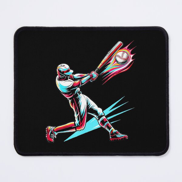 Item preview, Colorful Baseball Player Swing Neon Drip Style designed and sold by miaa-artistshop.