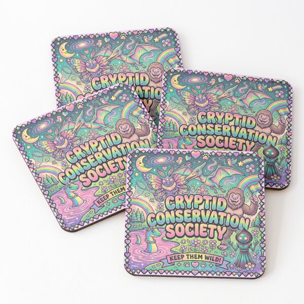 Item preview, Cryptid Conservation Society - Mothman Bigfoot & Nessie - Keep Them Wild! designed and sold by anthropoidea.