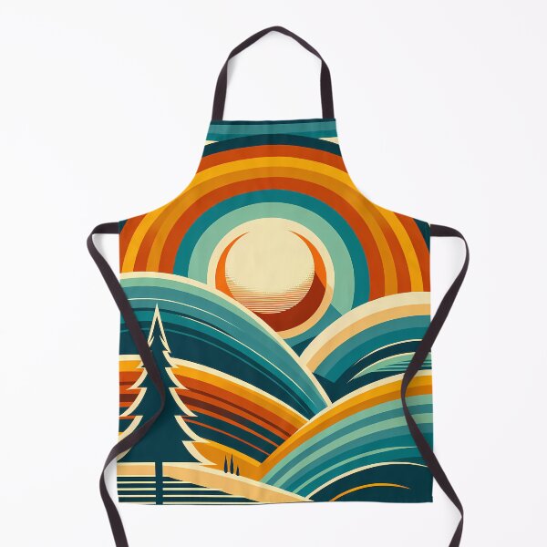 Item preview, Geometric Sunset Over Rolling Hills designed and sold by InkSmithery.